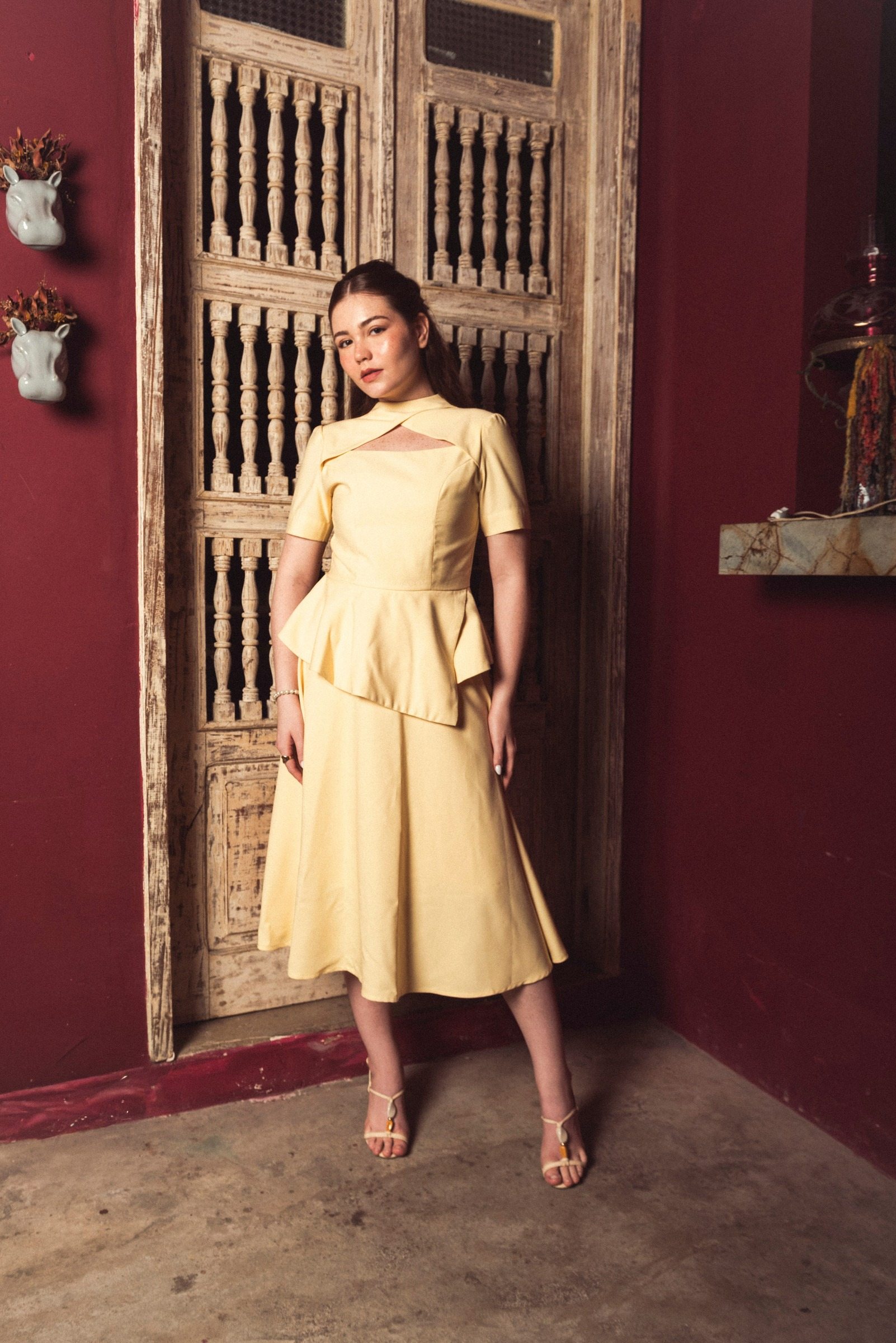 Conjunto Francesca em amarelo manteiga